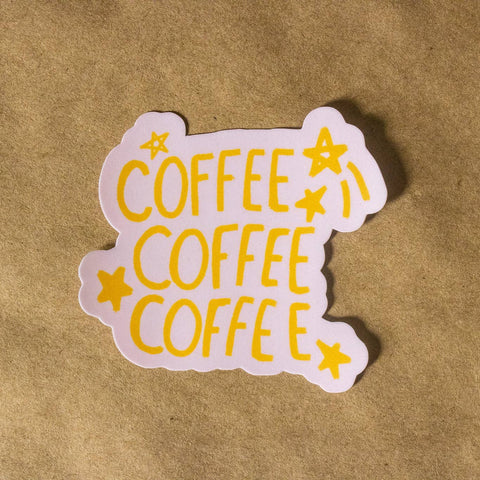 Coffee Coffee Coffee Vinyl Sticker