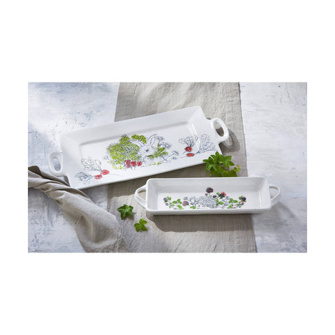 Munching Bunny Rectangle Platter Multi Earthenware Summer