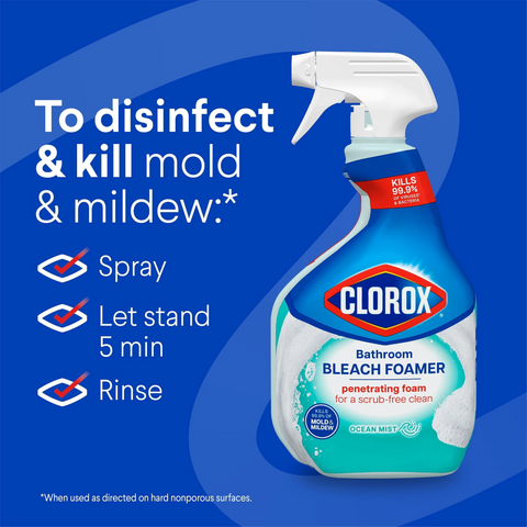Clorox Bathroom  Bleach Foamer - Ocean Mist - 30oz Spray Bottle