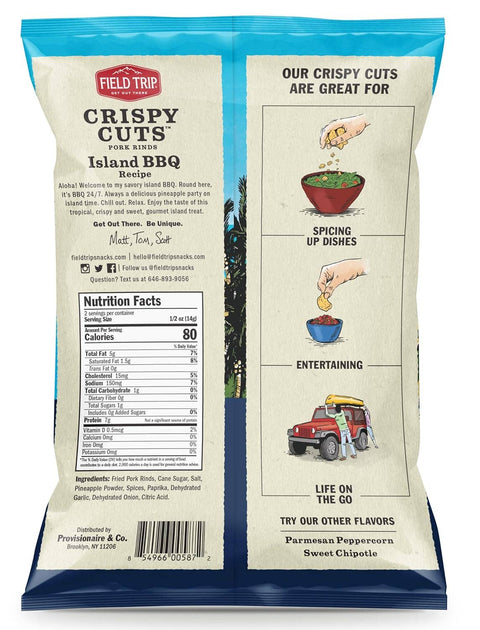 Crispy Cuts Island BBQ Pork Rind - 1oz Bag
