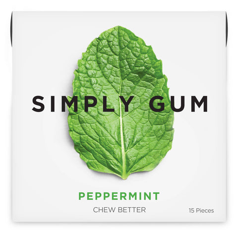 Peppermint Chewing Gum - Natural + Plastic-Free | 15 Pieces