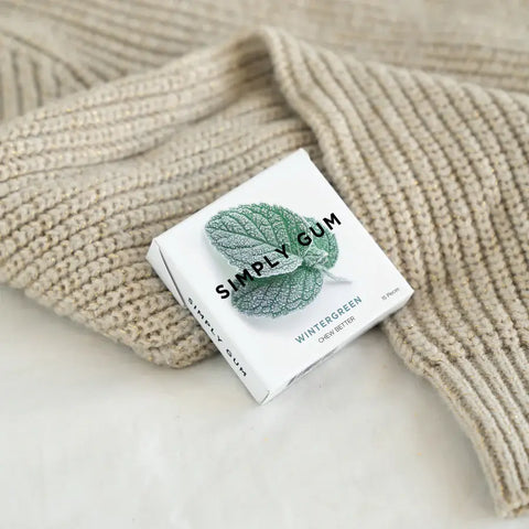 Wintergreen Chewing Gum - Natural + Plastic-Free | 15 Pieces