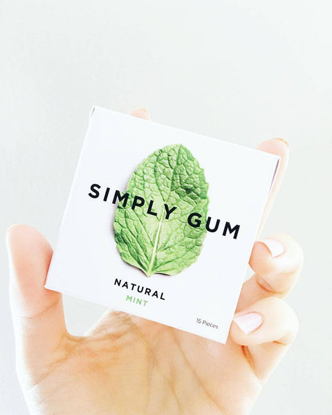 Peppermint Chewing Gum - Natural + Plastic-Free | 15 Pieces