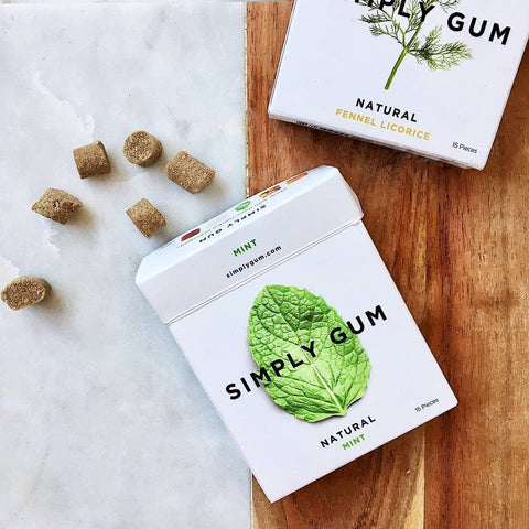 Peppermint Chewing Gum - Natural + Plastic-Free | 15 Pieces