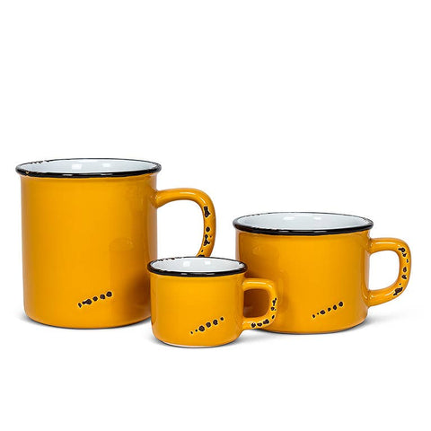 Enamel Look Cappuccino-Ochre-2.5"H