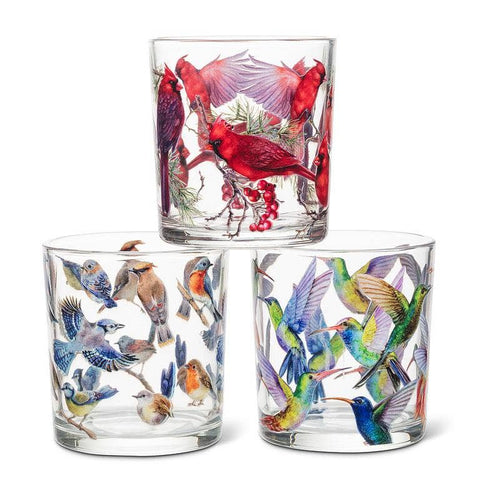 Colourful Birds Votive-3"H