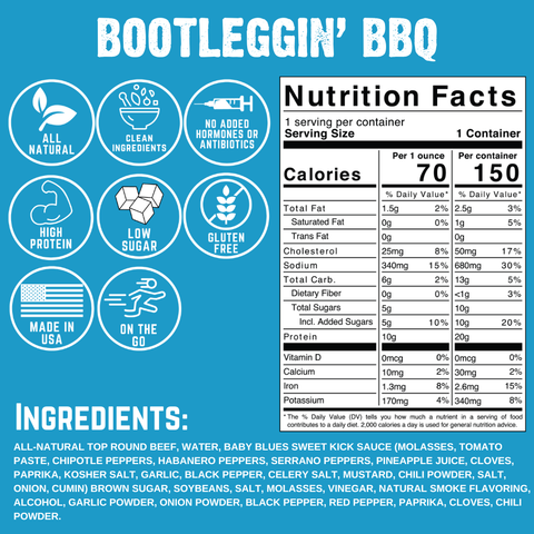 Righteous Felon Bootleggin' BBQ Beef Jerky - 2oz Bag