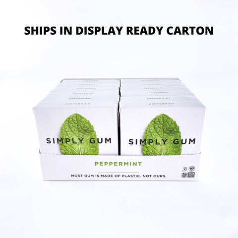 Peppermint Chewing Gum - Natural + Plastic-Free | 15 Pieces
