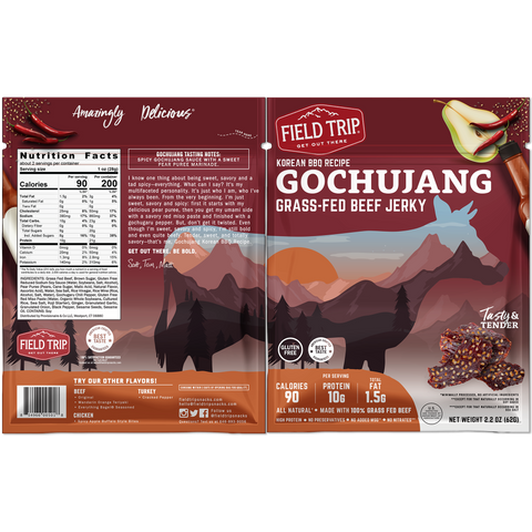 Gochujang Korean Style BBQ Beef Jerky - 2.2oz Bag