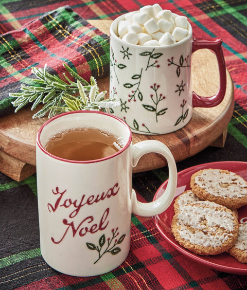 Joyeux Noel Mug Multi Stoneware Christmas