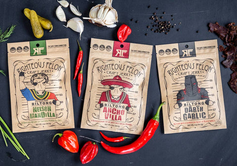 Righteous Felon Darth Garlic Biltong - 2oz Bag
