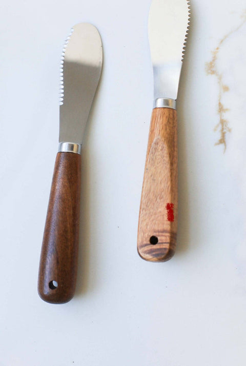 Walnut Wood Handle Cheese Knife