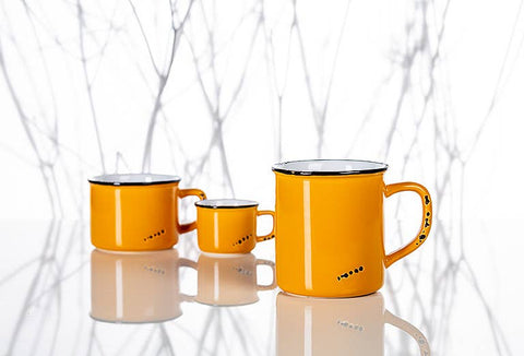 Enamel Look Cappuccino-Ochre-2.5"H