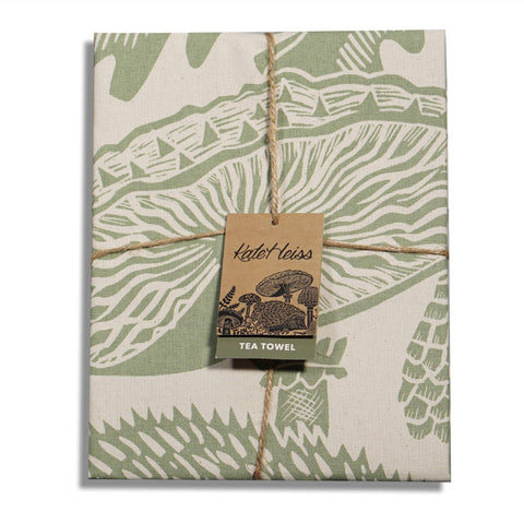 Mushroom Hedgehog Woodland Tea Towel