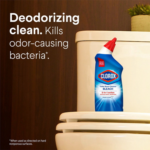 Clorox Toilet Bowl Cleaner with Bleach - Rain Clean - 24oz Bottle