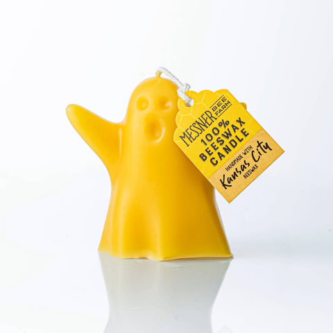 Shocked Ghost Candle - 100% Beeswax - Handmade
