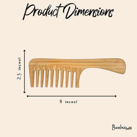 Bamboo Detangling Wide Comb | Faire Market