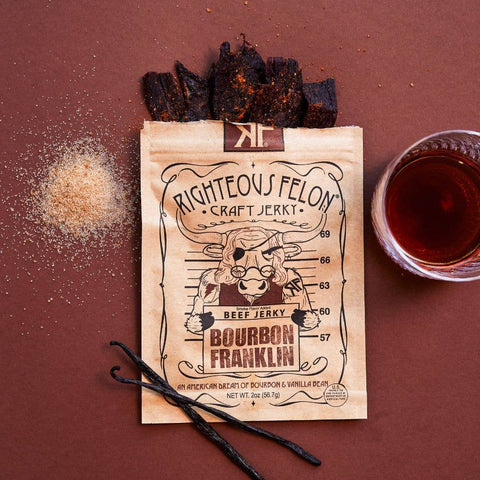 Righteous Felon Bourbon Franklin Beef Jerky - 2oz Bag