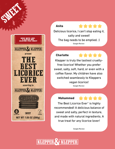 Black Licorice - Sweet | vegan glutenfree | imported from NL
