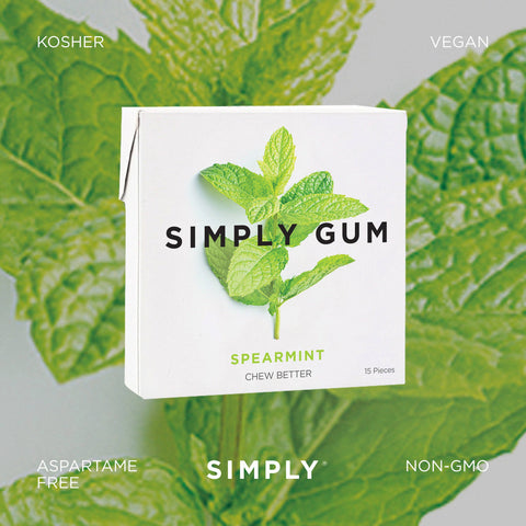 Spearmint Chewing Gum - Natural + Plastic-Free | 15 Pieces