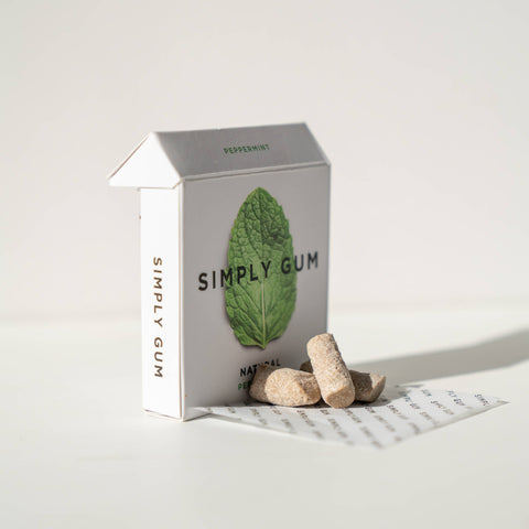Peppermint Chewing Gum - Natural + Plastic-Free | 15 Pieces