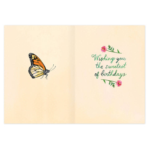 Monarch Butterfly Kraft Birthday Card