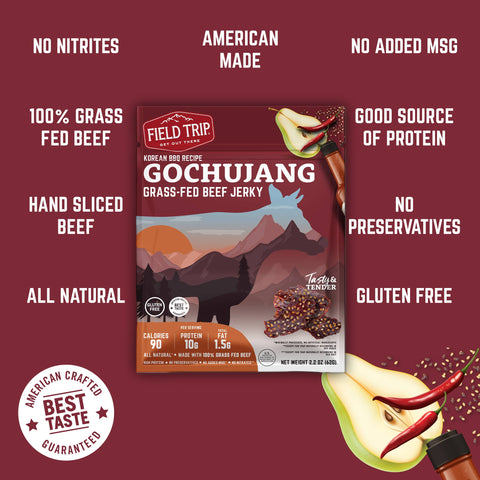 Gochujang Korean Style BBQ Beef Jerky - 2.2oz Bag
