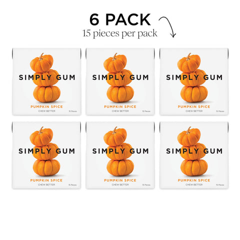Pumpkin Spice Chewing Gum - Natural + Plastic-Free | 15 Pieces