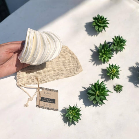 Reusable Bamboo Cotton Facial Rounds - Set of 10