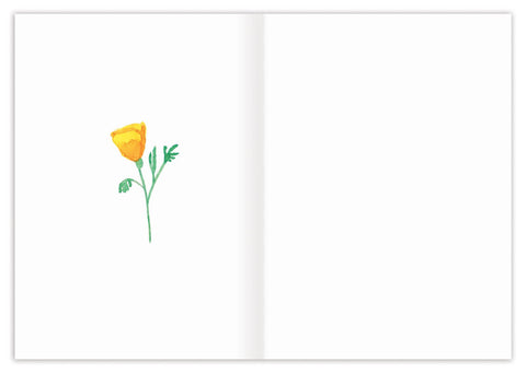 Yellow Poppies Get Well Card