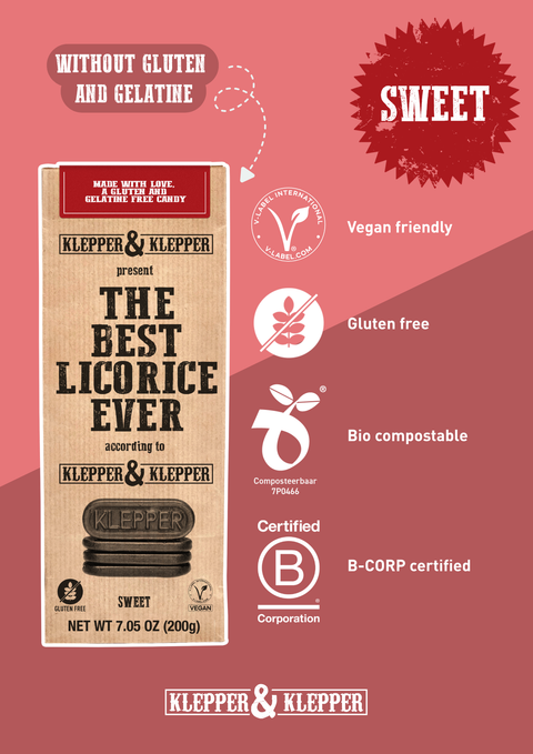 Black Licorice - Sweet | vegan glutenfree | imported from NL
