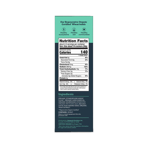 Crackers - Organic Sourdough Sea Salt Crackers (4.4 oz box)