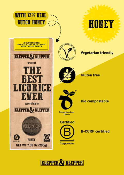 Black Licorice - Real Honey | gluten free | imported from NL