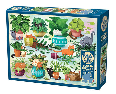Cats vs Plants 500-Piece Cobble Hill Puzzle