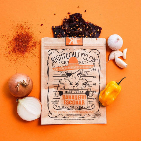 Righteous Felon Habanero Escobar Beef Jerky - 2oz Bag