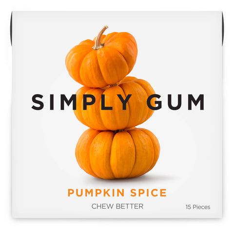 Pumpkin Spice Chewing Gum - Natural + Plastic-Free | 15 Pieces