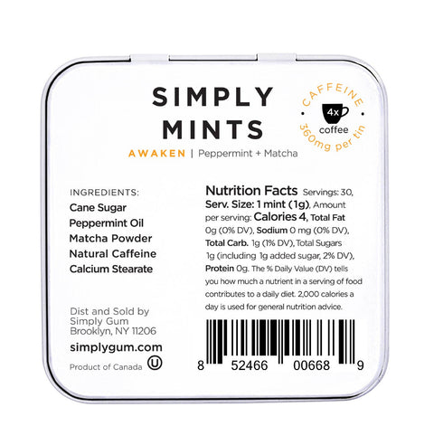 Simply Mints - Awaken (Caffeine) | 1.1oz