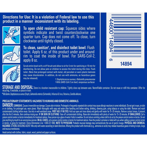 Clorox Toilet Bowl Cleaner with Bleach - Rain Clean - 24oz Bottle