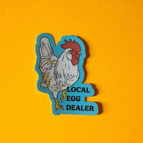 Local Egg Dealer Chicken Vinyl Sticker