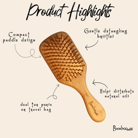 Bamboo Hairbrush | Small Paddle