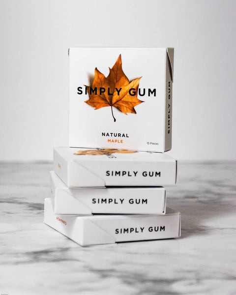 Maple Chewing Gum - Natural + Plastic-Free | 15 Pieces