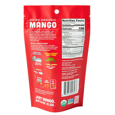 Mavuno Organic Dried Mango 2oz