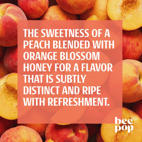 BeePop Orange Blossom Honey Sparkling Drink - Peach - 12oz
