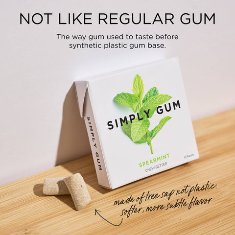 Spearmint Chewing Gum - Natural + Plastic-Free | 15 Pieces