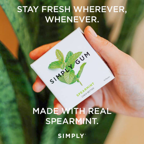 Spearmint Chewing Gum - Natural + Plastic-Free | 15 Pieces