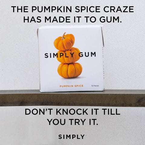 Pumpkin Spice Chewing Gum - Natural + Plastic-Free | 15 Pieces