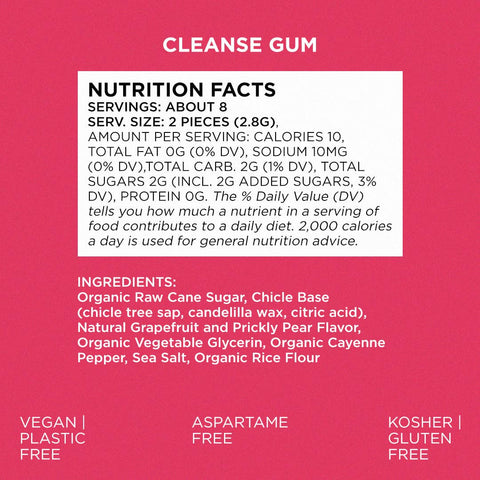 Cleanse Chewing Gum- Natural + Plastic-Free | 15 Pieces