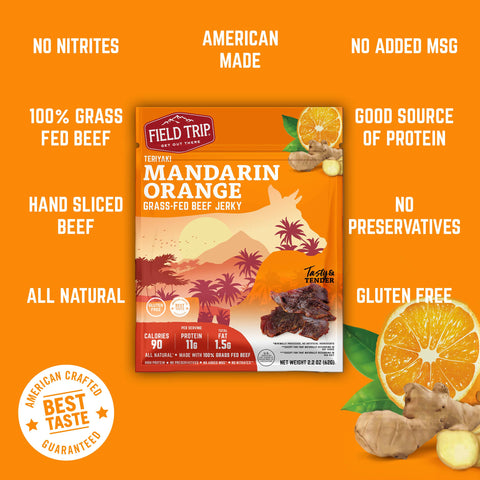 Mandarin Orange Teriyaki Beef Jerky - 2.2oz Bag
