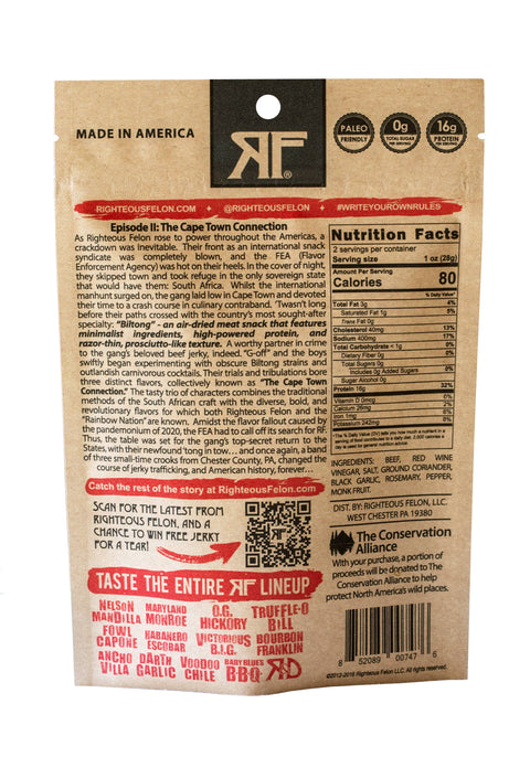 Righteous Felon Darth Garlic Biltong - 2oz Bag