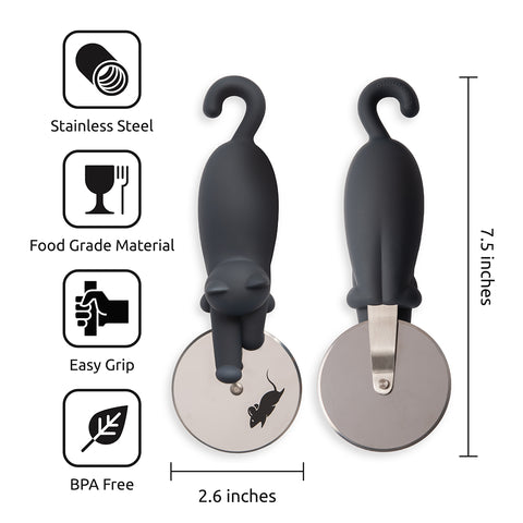 Kitty Cut Pizza Cutter Wheel - Pizza Cutters - Kitchen Gifts